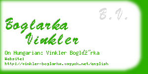 boglarka vinkler business card